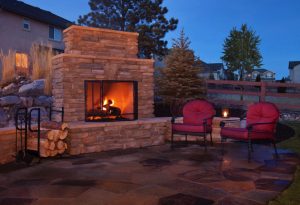Outdoor Fireplace Design in Montgomery County, Maryland